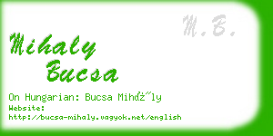 mihaly bucsa business card